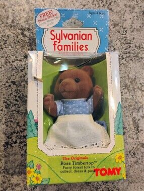 Sylvanian Families Rose Timbertop Bear in Blue Dress by TOMY